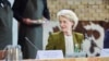 European Commission President Ursula von der Leyen attends a meeting at Aarhus University during the official opening of Denmark's EU presidency in Aarhus, Denmark, on July 3, 2025.