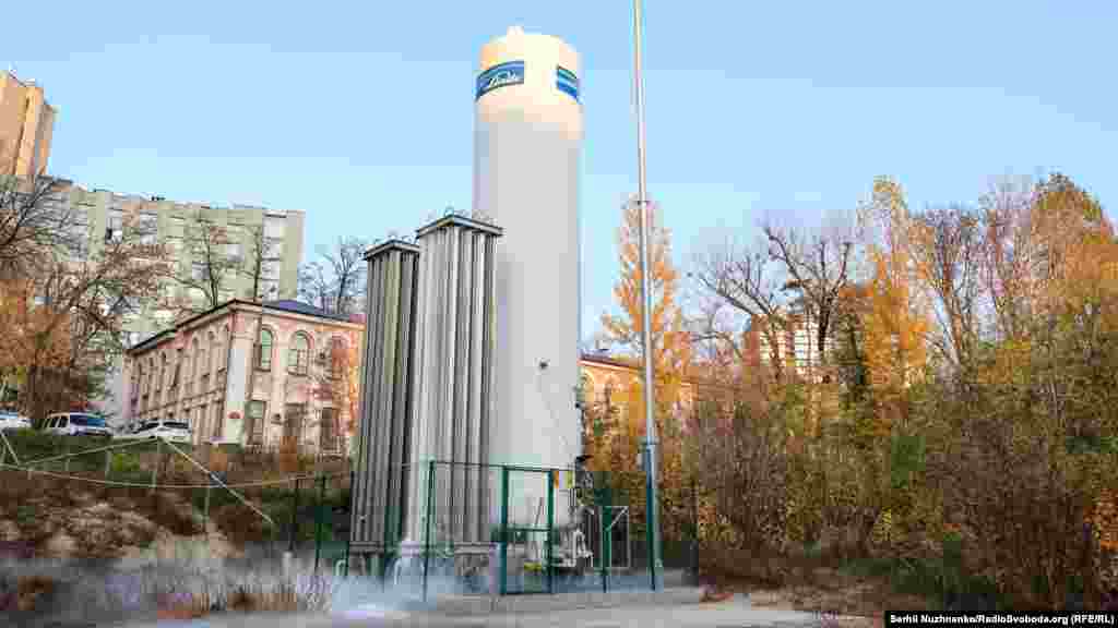 Киснева станція на території Олександрівської лікарні