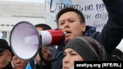 Kazakh activist Zhanbolat Mamai was arrested in late February. 