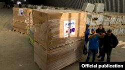 Тажикстанга келген гуманитардык жардам. 