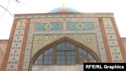 Armenia -- The facade of the 18th century Blue Mosque in Yerevan, February 24, 2022.