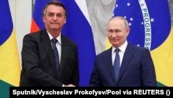 Жаир Болсонару жана Владимир Путин. Орусия, Москва.