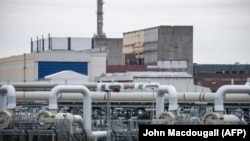 Germaniýanyň Baltika deňziniň kenaryndaky Lubmin sebitinde "Demirgazyk akymy 2-niň" bir bölegi.