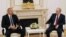 RUSSIA -- Russian President Vladimir Putin (Right) and Azerbaijani President Ilham Aliyev (Left) during their meeting at the Kremlin in Moscow, Russia, 20 July 2021. 