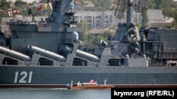 Російський ракетний крейсер «Москва», який затонув в Чорному морі 14 квітня 