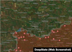 Ситуація навколо Покровська станом на 15 квітня, мапа проєкту DeepState