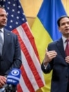 US Secretary of State Marco Rubio (right) and Ukrainian Presidential Office Chief of staff Andriy Yermak hold a press conference following closed-door talks on a US plan to end the war in Ukraine, in Geneva on November 23.