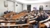 Засідання у польському сенаті у Варшаві, 1 лютого 2018 року
