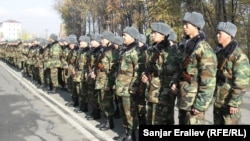 Солдаты кыргызской армии.