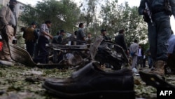 Кабулдагы жанкечтинин жардырусуунан кийинки көрүнүш. 11-июнь, 2013