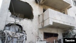 ایران - ساختمانی که در سیزدهم ماه جون، ۲۰۲۵ هدف حملۀ اسرائیل قرار گرفت.