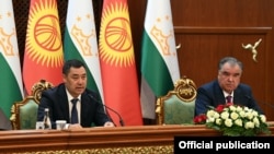 Эмомали Рахмон менен Садыр Жапаровдун маалымат жыйыны. 29-июнь, 2021-жыл.