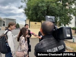 Журналисты около тбилисского суда