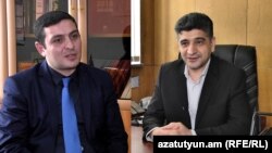 ԵՊՀ նորանշանակ ռեկտորներ Մենուա Սողոմոնյանը (ձ) և Արսեն Բաբաջանյանը