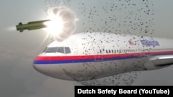 "Бук" ракетасы учакка кантип тийгенинин компьютерде жасалган сүрөтү. 