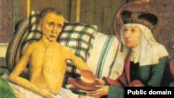 Святая Агнесса у постели больного