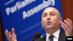 Մեւլութ Չավուշօղլուն նախագահում է ԵԽԽՎ-ի նիստը, արխիվային լուսանկար