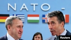 Зустріч в.о. обов’язків міністра закордонних справ України Андрія Дещиці та генсека НАТО Андерса Фоґ Расмуссена 