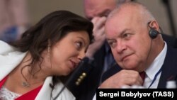 Маргарита Симоньян и телеведущий Дмитрий Киселев