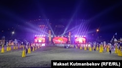 "Урааным - Манас" театрлаштырылган иш-чаранын башталышы. Талас. 29-август, 2021-жыл.