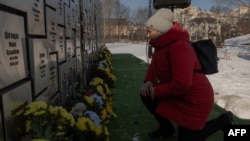 Мэмарыял загінулым жыхарам Бучы.