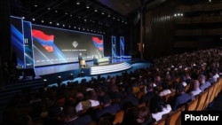 Armenia’s ruling Civil Contract party holding its convention in Yerevan, September 20, 2025 