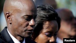 Гаитинин киши колдуу болгон президенти Жовенель Моиз жана биринчи айым Мартин Моиз.