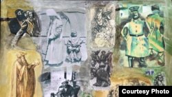 Сүрөтчү Ю.Шыгаевдин 1916-жылкы көтөрүлүш тууралуу түрмөгүнөн. 12.2.2016.