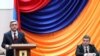 Президент Армении Серж Саргсян выступает с речью на церемонии инаугурации нового мэра Еревана. Ереван, 20 декабря 2010 г. 