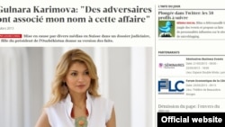 Bilan журнали Гулнора Каримова билан суҳбатни ана шу оппоққина сурат ҳамроҳлигида чоп этди.