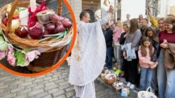 Заполонили центр міста. Як українці в Празі на Великдень освячували паски (відео)