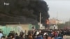 Tajik market in fire