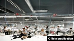 Armenia -- Workers at a newly opened textile factory in Yerevan, Novemer 1, 2019.