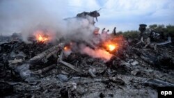 На месте падения "Боинга"