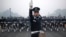 India - Indian Air Force soldiers rehearse for the Republic Day parade on a cold and foggy winter morning in New Delhi December 30, 2014