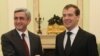 Armenia -- President Serzh Sarkisian (L) meets with his Russian counterpart Dmitry Medvedev in Moscow, 17Nov2010.