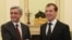 Armenia -- President Serzh Sarkisian (L) meets with his Russian counterpart Dmitry Medvedev in Moscow, 17Nov2010.