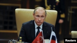Ресей президенті Владимир Путин. Түркия,  Анкара, 1 желтоқсан 2014 жыл.