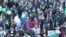 Armenia - Supporters of mayoral candidate Gevorg Parsian take part in an election campaign rally in Kapan, 18 October 2018.