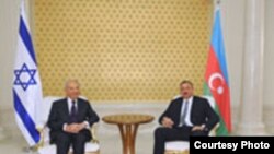 Азербайджан -  Встреча президента Израиля Шимона Переса с президентом Азербайджана Ильхамом Алиевым, 28 июня 2009 г. 