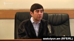 Armenia -- Judge Vazgen Rshtuni holds a court hearing in Yerevan, June 3, 2019.