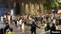 На пратэстах у Сэрбіі 14 жніўня 2025 году