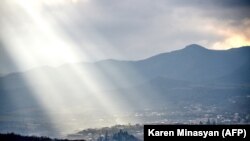 The view of the town of Stepanakert in Nagorno-Karabakh (file photo). 