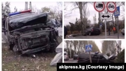 УКМКга таандык автоунаа катышкан кырсык. Бишкек, 16-ноябрь, 2017-жыл.