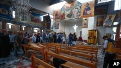 Жардыруу болгон чиркөө. Дамаск, Сирия.