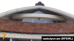 Armenia -- The facade of Karen Demirchyan Sports and Concert Complex in Yerevan, 22 May, 2014