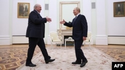 Встреча Александра Лукашенко и Владимира Путина в Кремле 