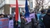 Акция протеста сторонников таджикской оппозиции в Берлине