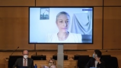 Анаїс Марін доповідає в ООН про ситуацію в Білорусі. Жовтень 2020 року