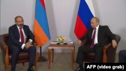 Ռուսաստանի նախագահ Վլադիմիր Պուտին և Հայաստանի վարչապետ Նիկոլ Փաշինյան, արխիվ